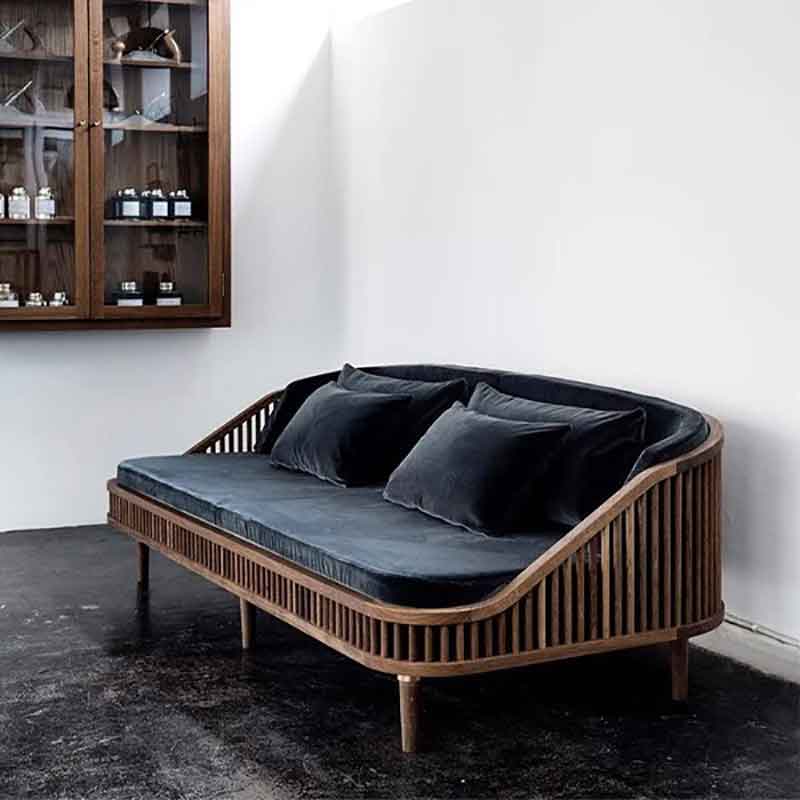 Ghế sofa băng nan gỗ KBH hàng chuẩn thiết kế SF888