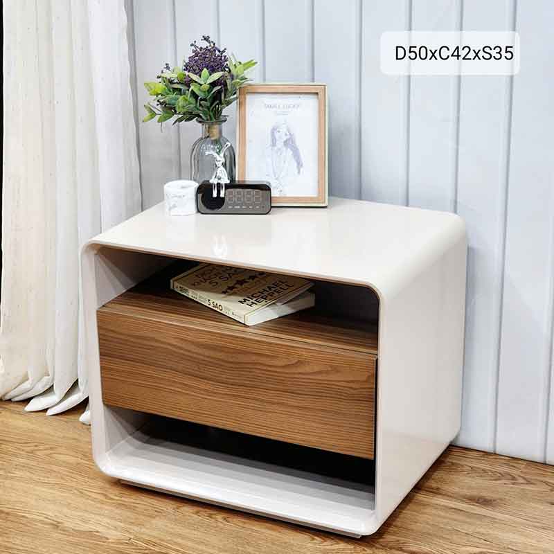 Kệ tab đầu giường mini 2 ngăn vân gỗ đẳng cấp TD291