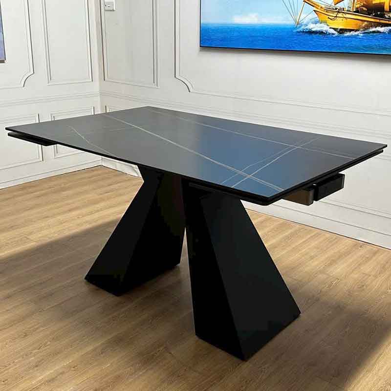 Bàn ăn mặt đá chân chữ A mặt bàn mở rộng diện tích từ 160-240cm BA602