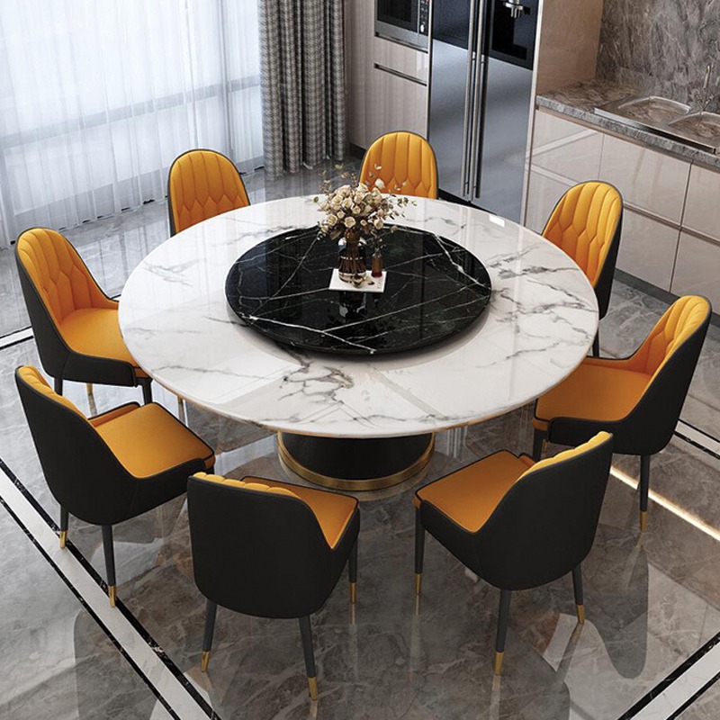Bộ bàn ăn tròn 8 ghế Monet có tay nhập khẩu BA990