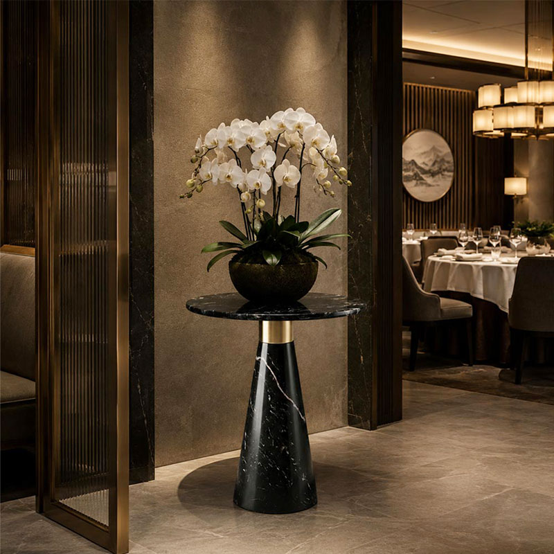 Bàn trang trí sảnh (Lobby) đá tự nhiên nguyên khối cho căn hộ chung cư, nhà hàng, khách sạn CT200