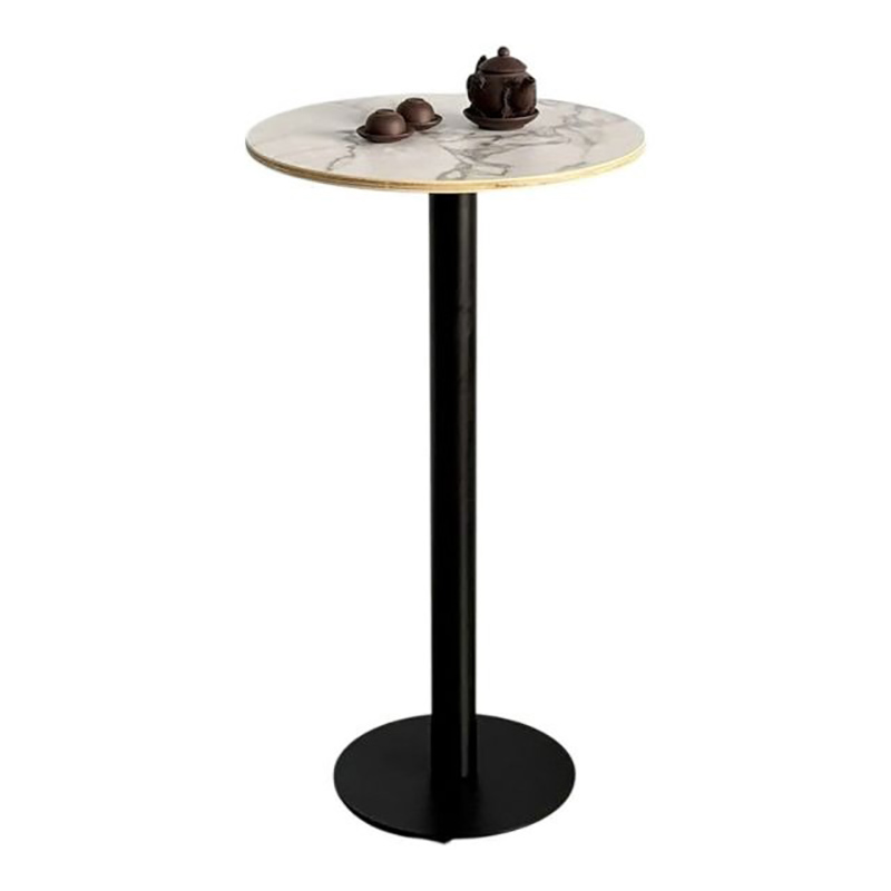 Bàn Bar cao đường kính tròn 60cm gỗ Plywood chân sắt GB707