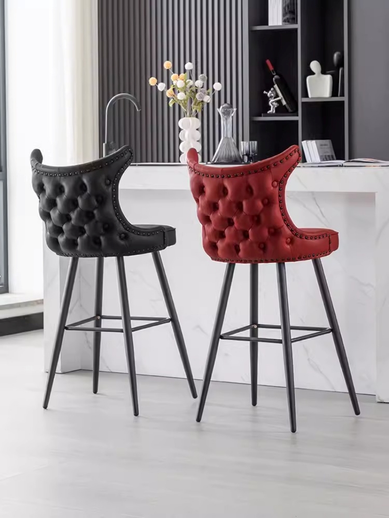  Ghế Bar Stool cao tựa lưng đính cườm sang trọng GB235