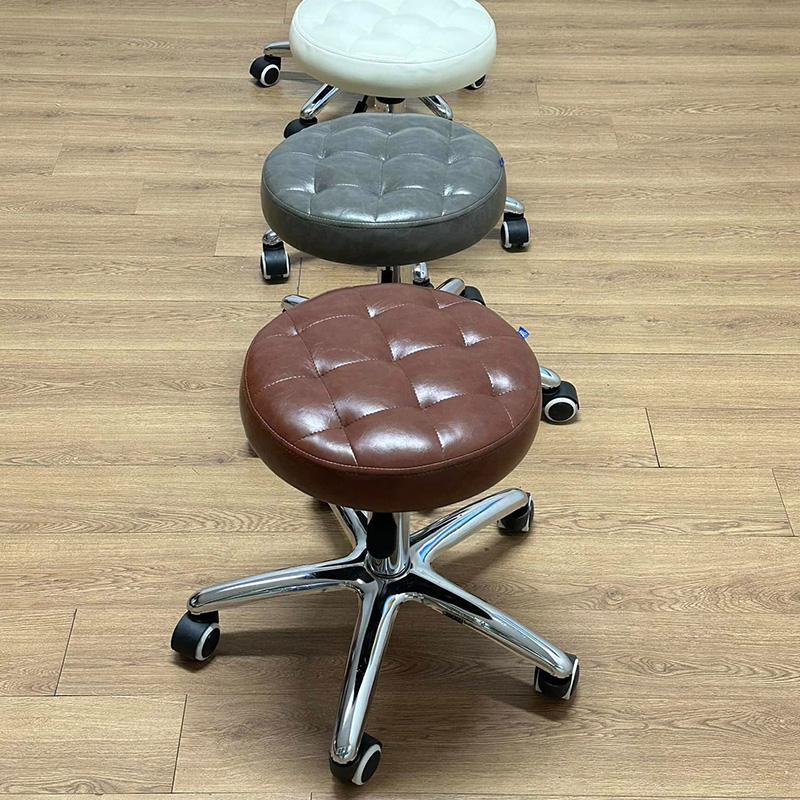 Ghế đôn xoay múi có bánh xe loại cao 45-55cm dùng cho spa, thẩm mỹ viện GB970