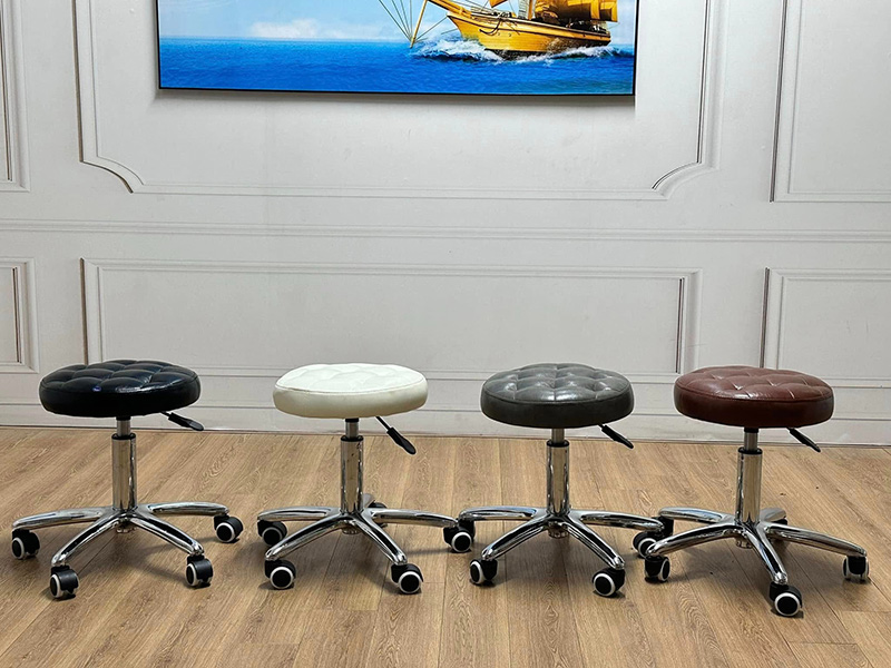Ghế đôn xoay múi có bánh xe loại cao 45-55cm dùng cho spa, thẩm mỹ viện GB970