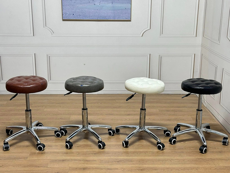 Ghế đôn xoay múi có bánh xe loại cao 45-55cm dùng cho spa, thẩm mỹ viện GB970