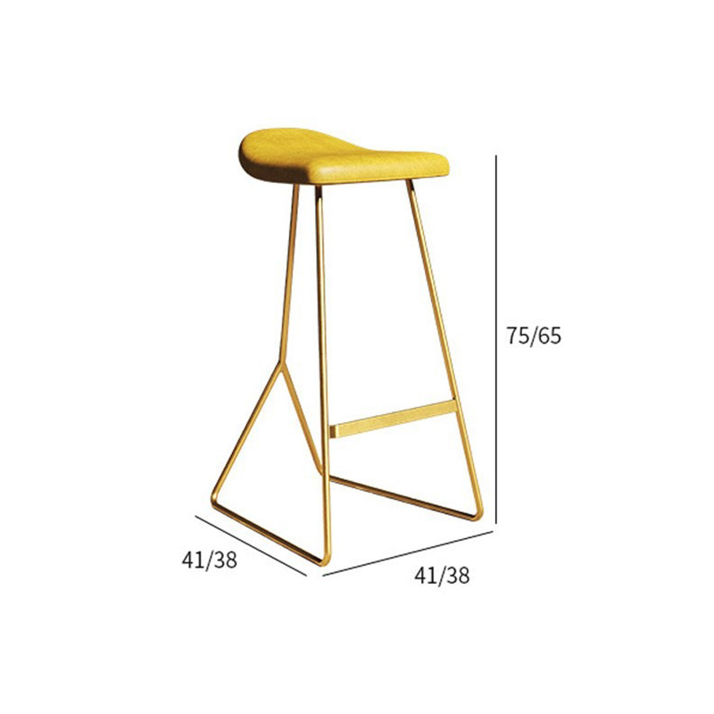 Ghế quầy bar chân sắt nghệ thuật đệm da cao cấp GB258