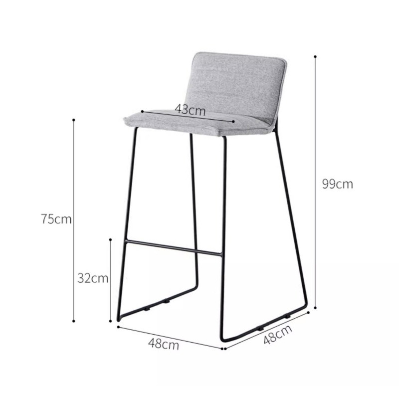 Ghế quầy bar chân sắt thiết kế hiện đại và tinh tế GB611