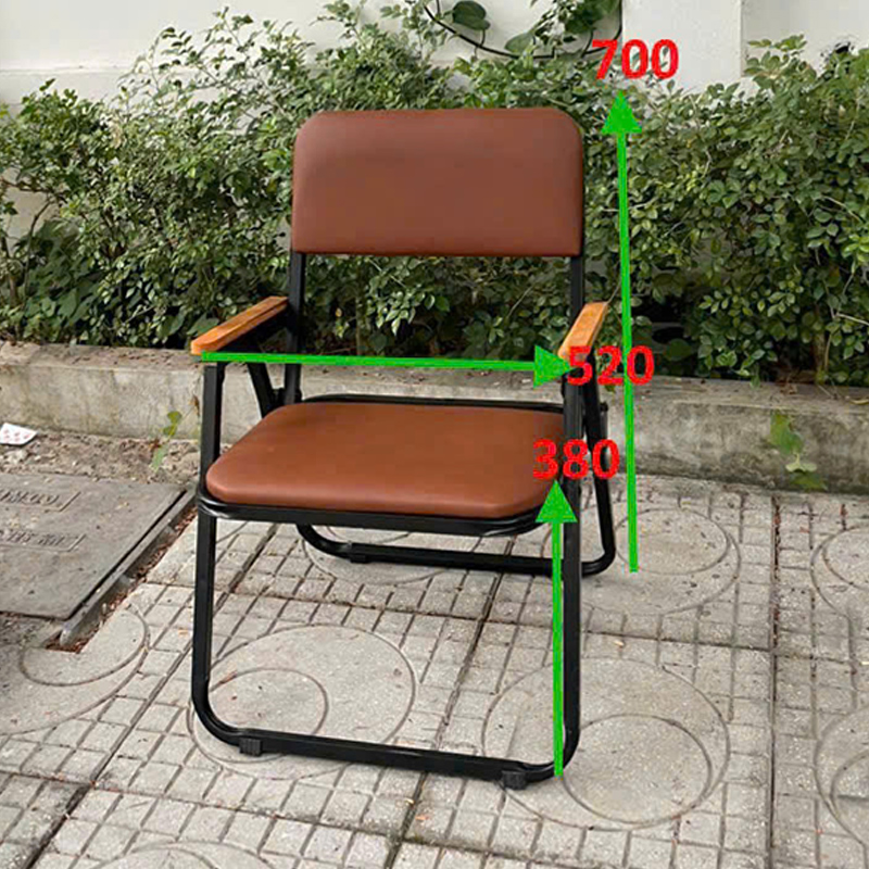 Ghế xếp cafe ghế cà phê gấp gọn camping mặt nệm có tay GC576