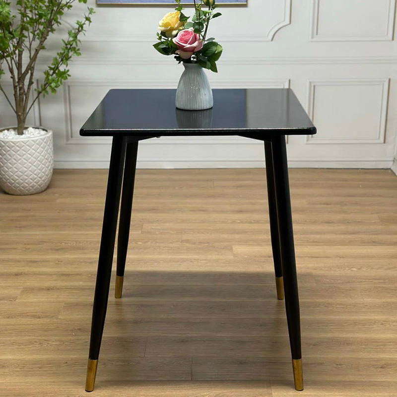 Bàn cafe vuông mặt gỗ HDF cao cấp phủ PVC chân sắt GC963