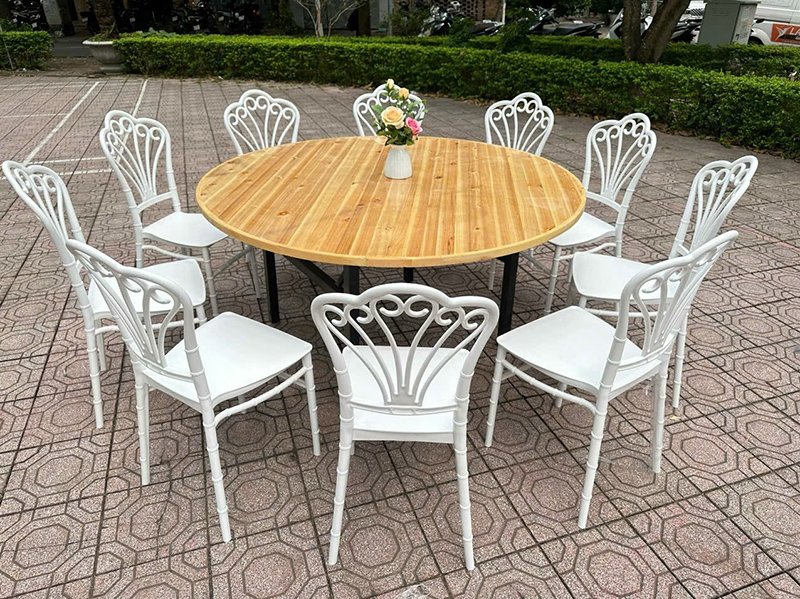 Bàn tròn tiệc cưới cao cấp cho sự kiện, nhà hàng, đám cưới GC839
