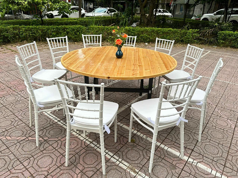 Bàn tròn tiệc cưới cao cấp cho sự kiện, nhà hàng, đám cưới GC839