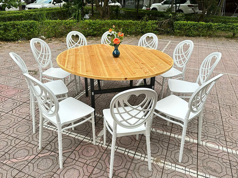 Bàn tròn tiệc cưới cao cấp cho sự kiện, nhà hàng, đám cưới GC839