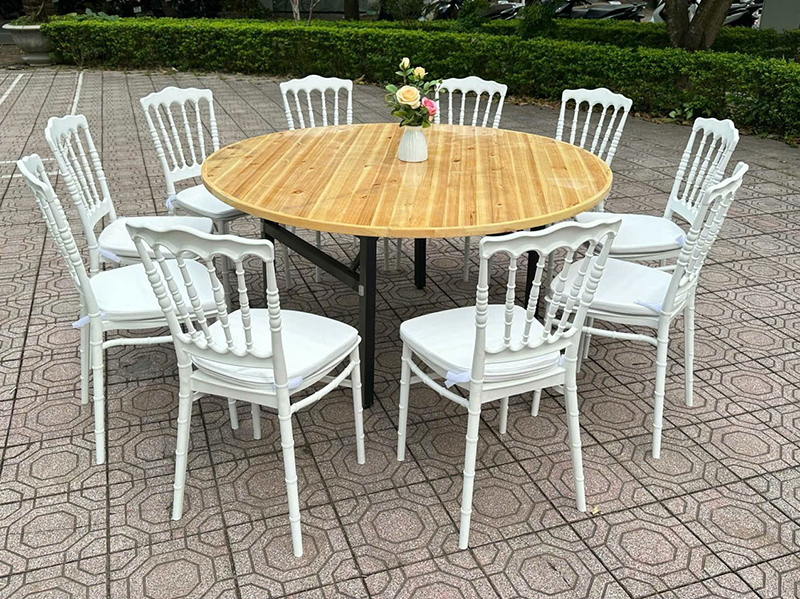 Bàn tròn tiệc cưới cao cấp cho sự kiện, nhà hàng, đám cưới GC839