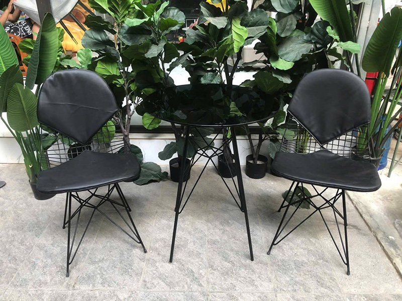 Ghế cafe khung thép sơn tĩnh điện bọc nệm PU GC996