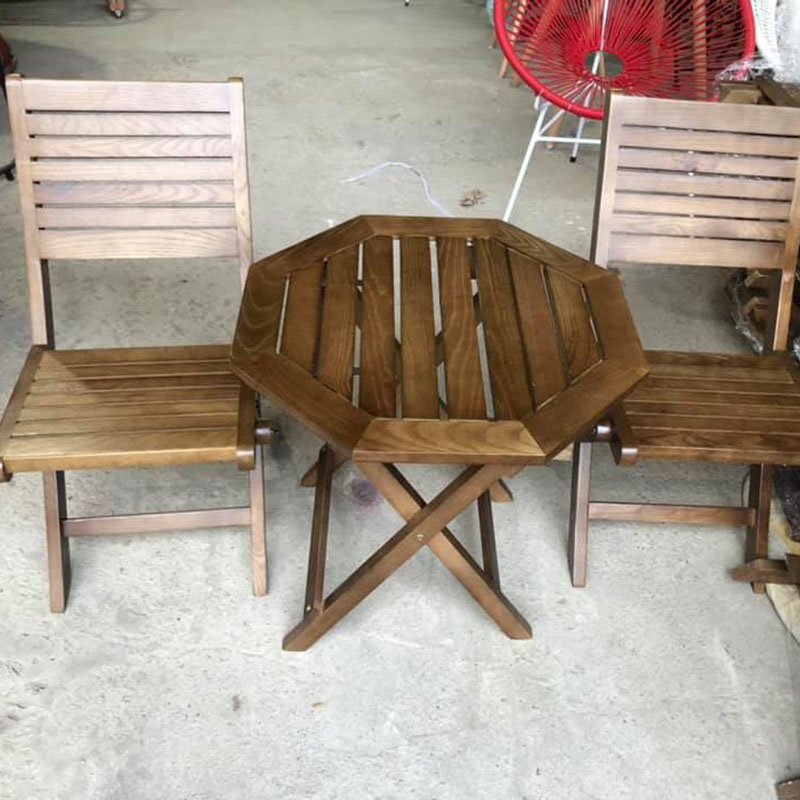 Bộ bàn ghế cafe gấp gỗ sồi giá rẻ GC597