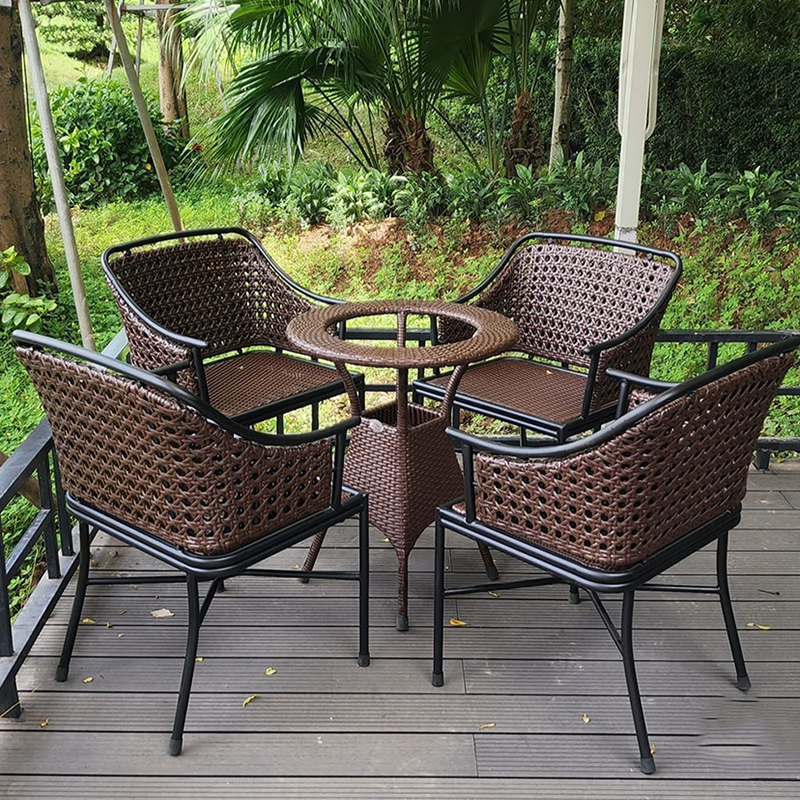 Bàn ghế mây nhựa cao cấp không gian ngoài trời, hồ bơi, cafe BM525