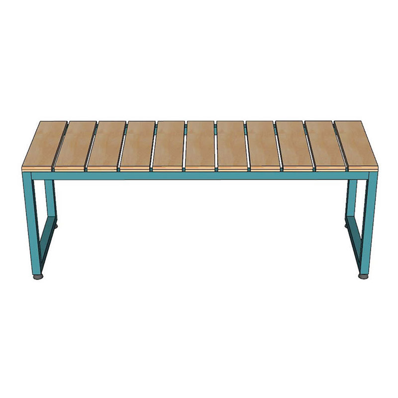Ghế băng dài 1m2 khung sắt mặt ghế gỗ cao su BS325