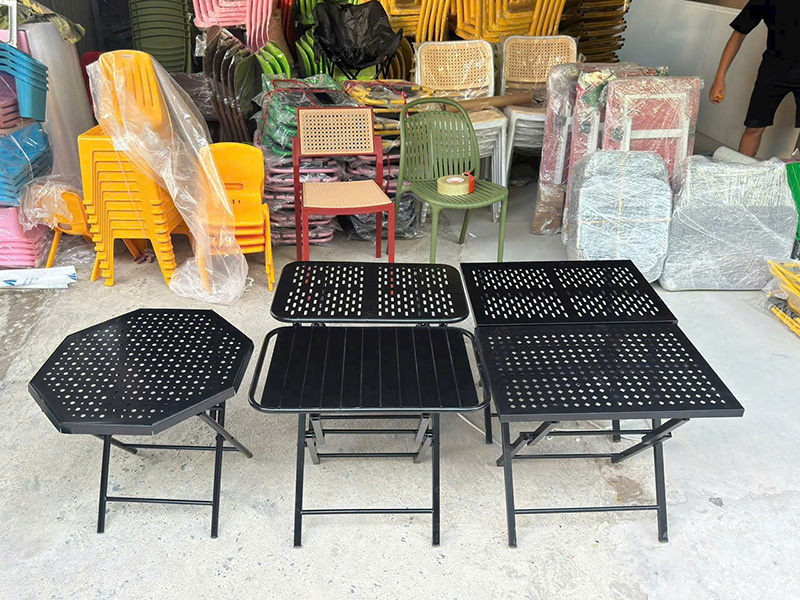 Bàn Camping hình Bát Giác CNC bền nhẹ, gấp gọn dã ngoại, Picnic, cắm trại, cafe BS590