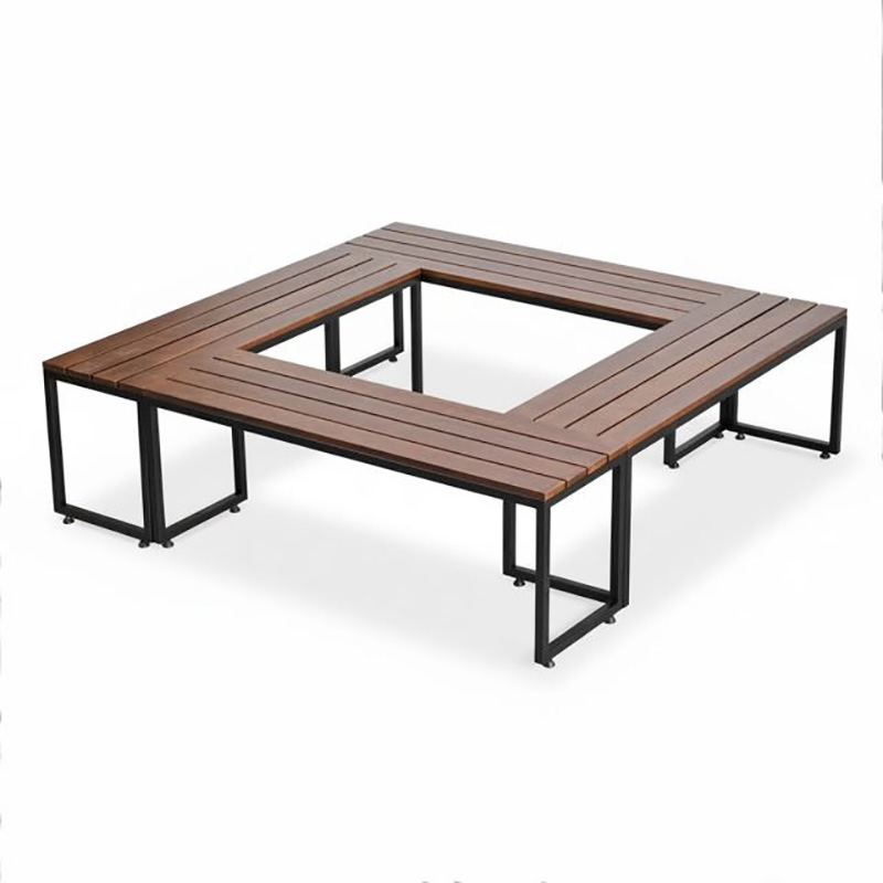 Combo 4 ghế băng sân vườn dài 120x35cm gỗ cao su BS308