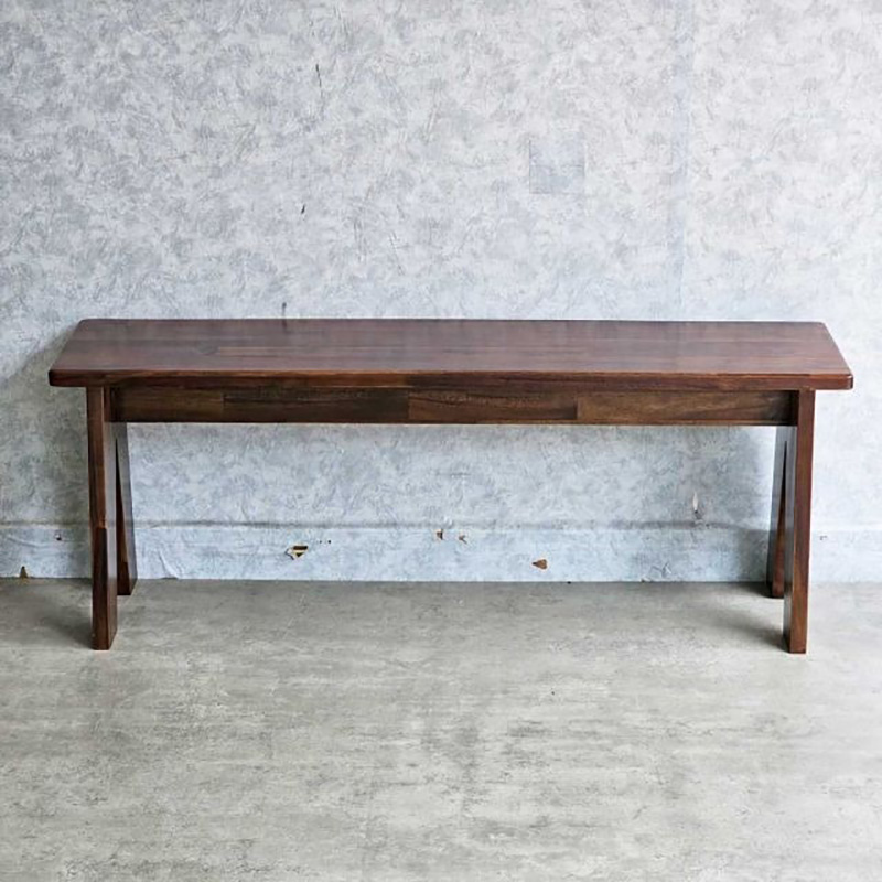 Ghế băng dài chân chữ A gỗ tràm kích thước 120x30x45cm BS343