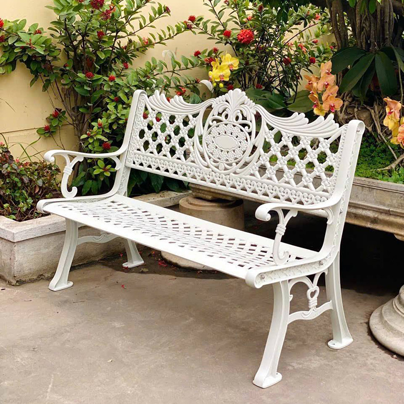 Ghế băng công viên nhôm đúc dành cho sân vườn biệt thự BS410