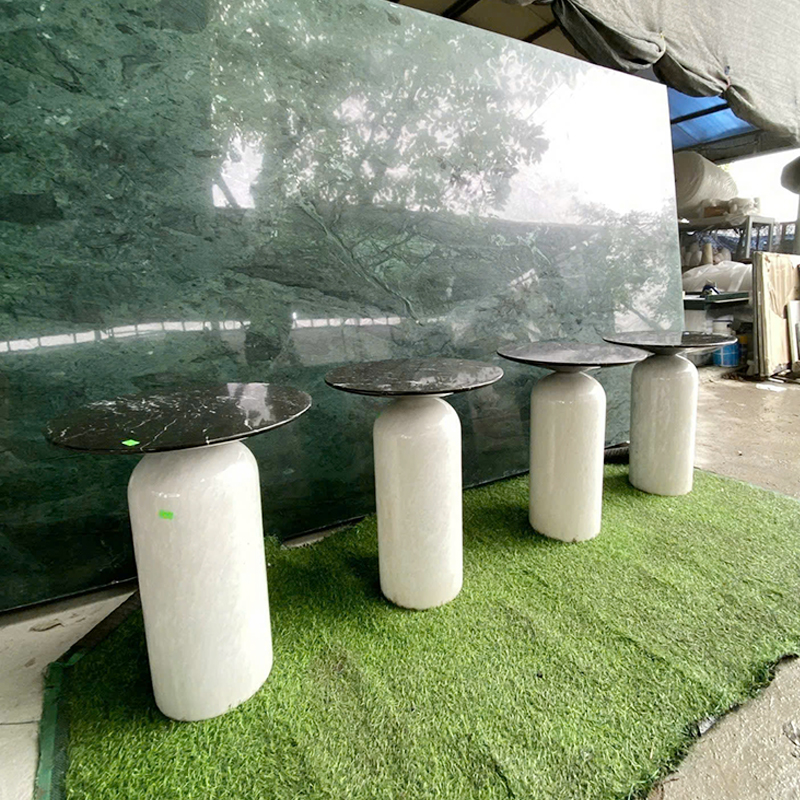 Bàn cạnh sofa đá tự nhiên nguyên khối BC283