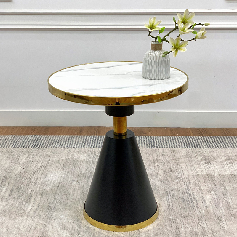 Bàn trà side table, bàn nhỏ góc phòng đá phối kim loại BC662 Bàn trà side table, bàn nhỏ góc phòng đá phối kim loại BC662