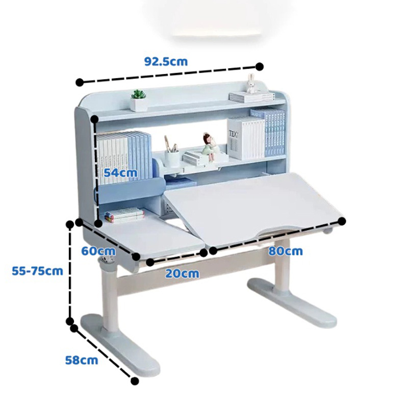 Bàn học thông minh A19, nâng hạ chiều cao kệ sách tiện lợi BH931