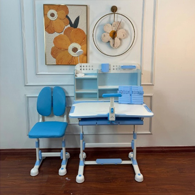 Bộ bàn học giá rẻ C12 điều chỉnh thông minh kèm ngăn kéo và giá sách BH304