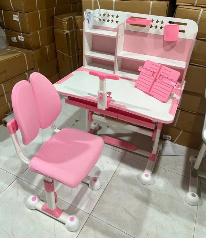 Bộ bàn học giá rẻ C12 điều chỉnh thông minh kèm ngăn kéo và giá sách BH304