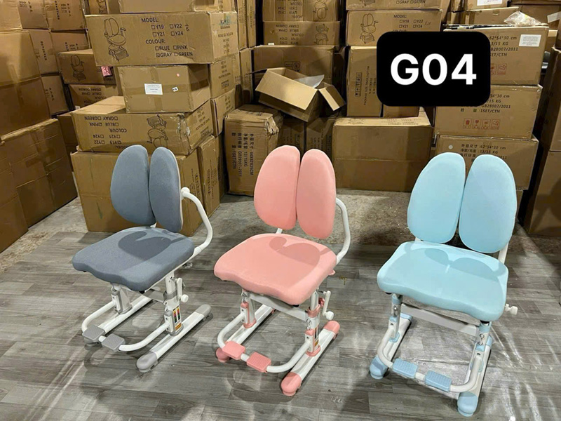 Ghế học sinh G04 tiểu học có thể điều chỉnh độ cao có gác chân BH896