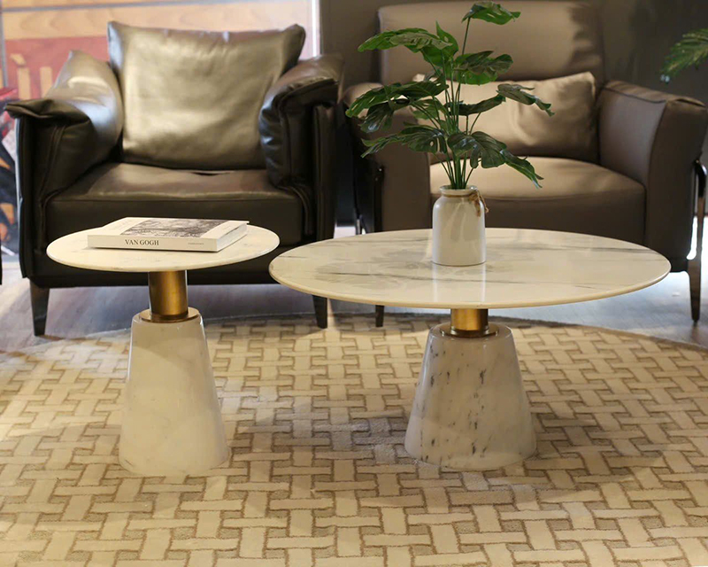 Bàn trà sofa đá Cẩm Thạch nguyên khối tuyệt tác sang trọng cho phòng khách BT945