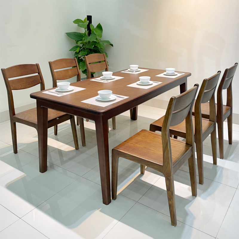 Bộ bàn ăn 06 ghế thiết kế đơn giản hiện đại BA808