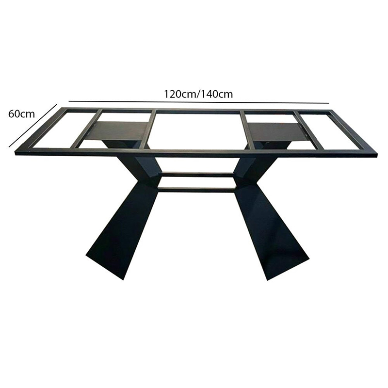 Chân bàn ăn sắt sơn tĩnh điện thiết kế chữ H cách điệu BB258