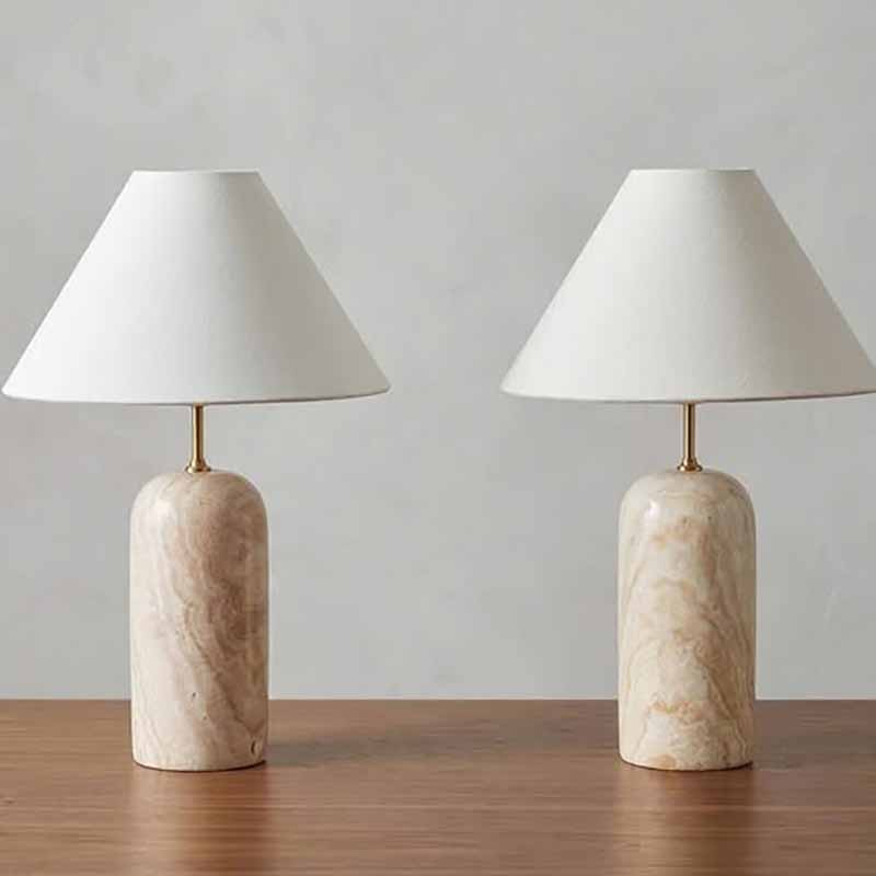 Đèn ngủ đặt bàn đá vân gỗ tự nhiên nguyên khối sang trọng DN279 Đèn ngủ đặt bàn đá vân gỗ tự nhiên nguyên khối sang trọng DN279