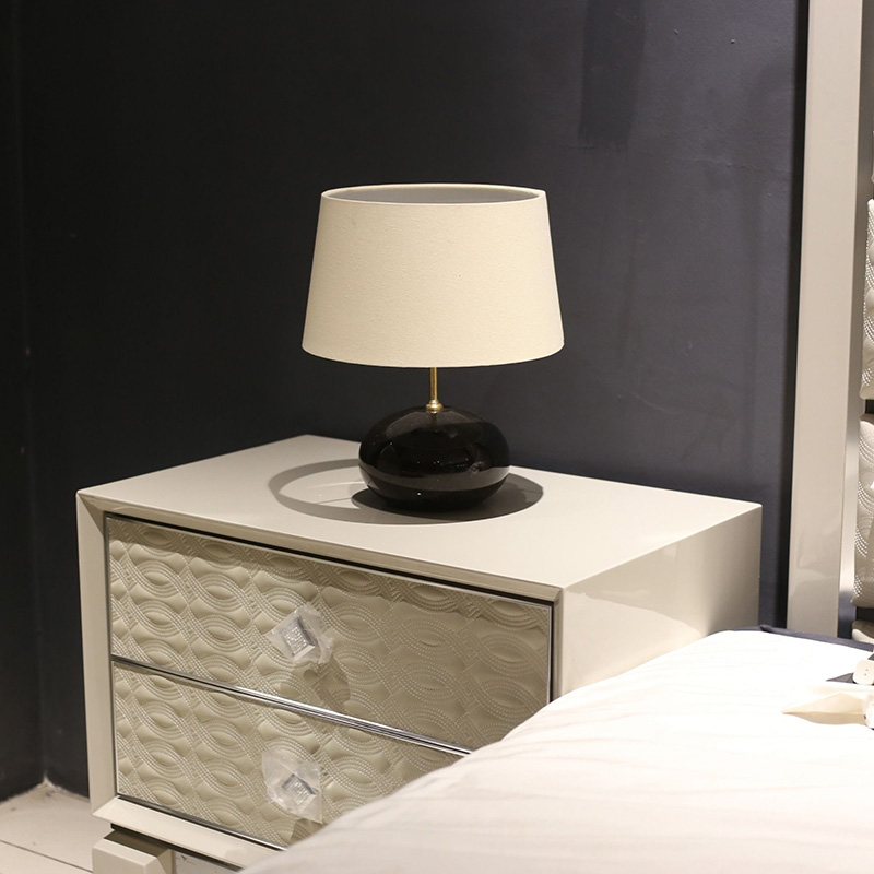 Đèn ngủ đẹp để bàn Marble luxury chân đá tự nhiên DN001