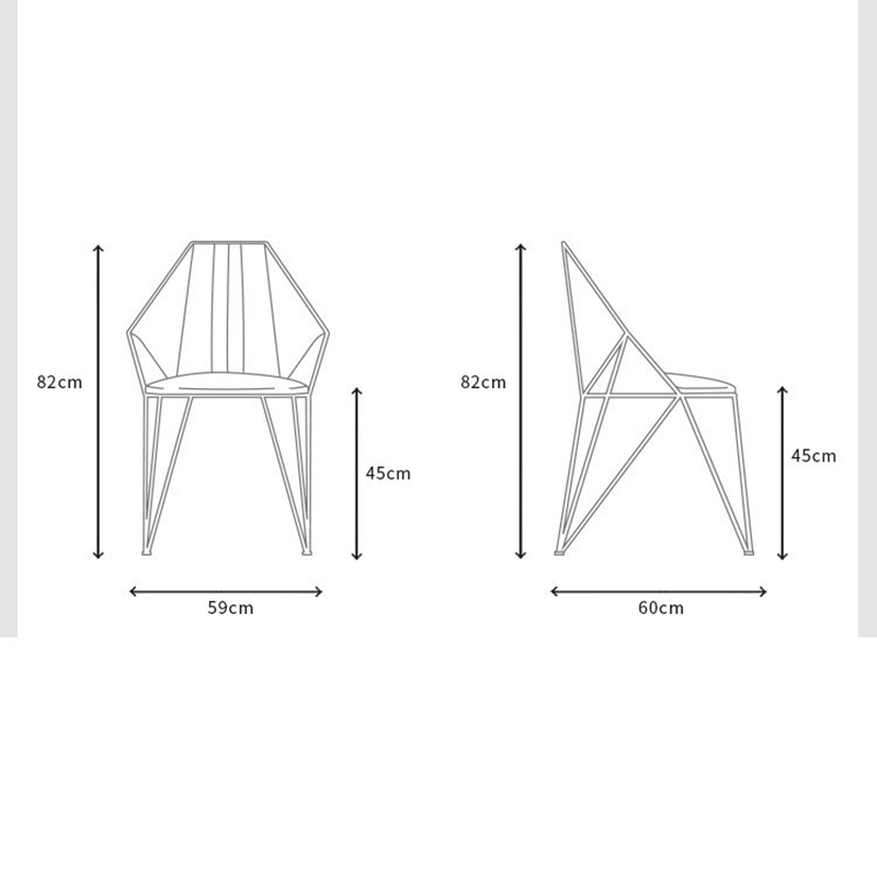 Ghế ăn, ghế làm móng tay khung sắt 3D mặt nệm GA505