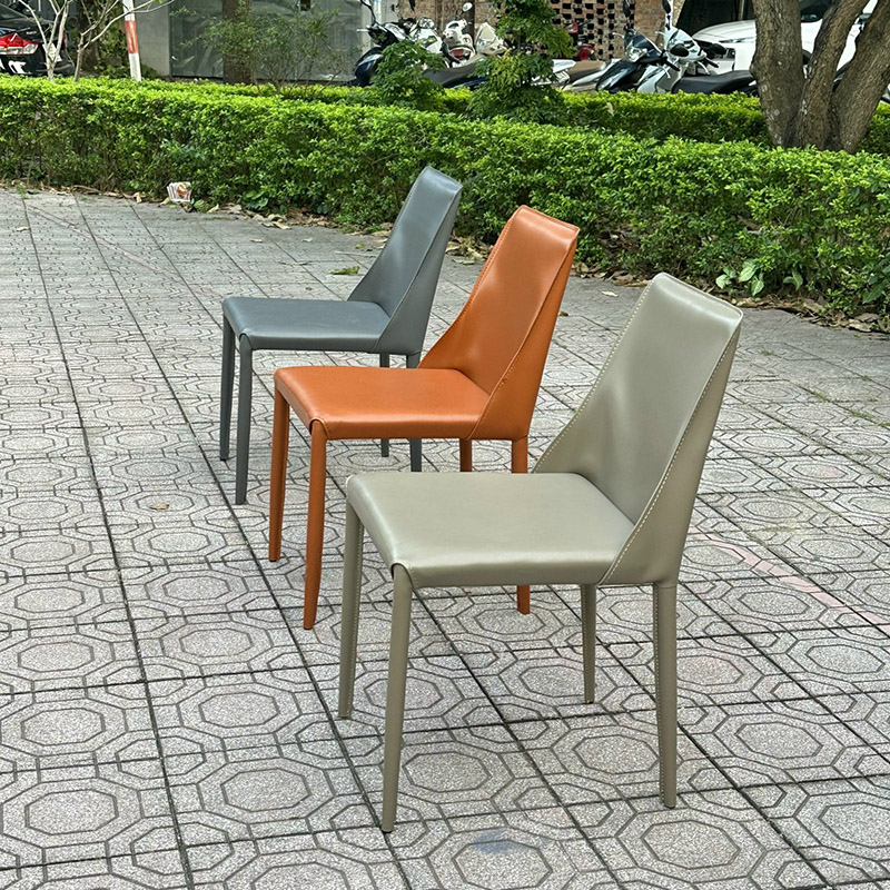 Ghế ăn Perla bọc da phong cách Origami GA539