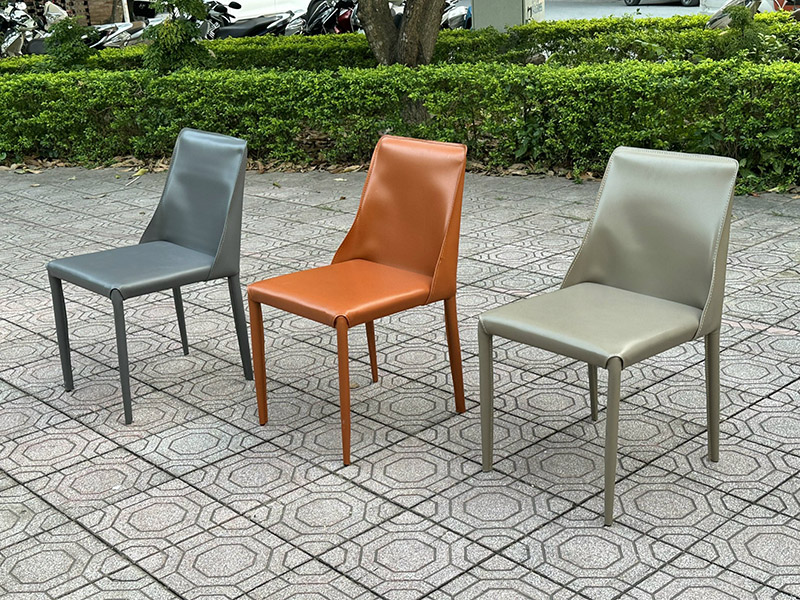 Ghế ăn Perla bọc da phong cách Origami GA539