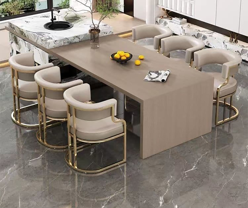 Ghế ăn nhà hàng khách sạn sang trọng đệm da khung hợp kim GA507