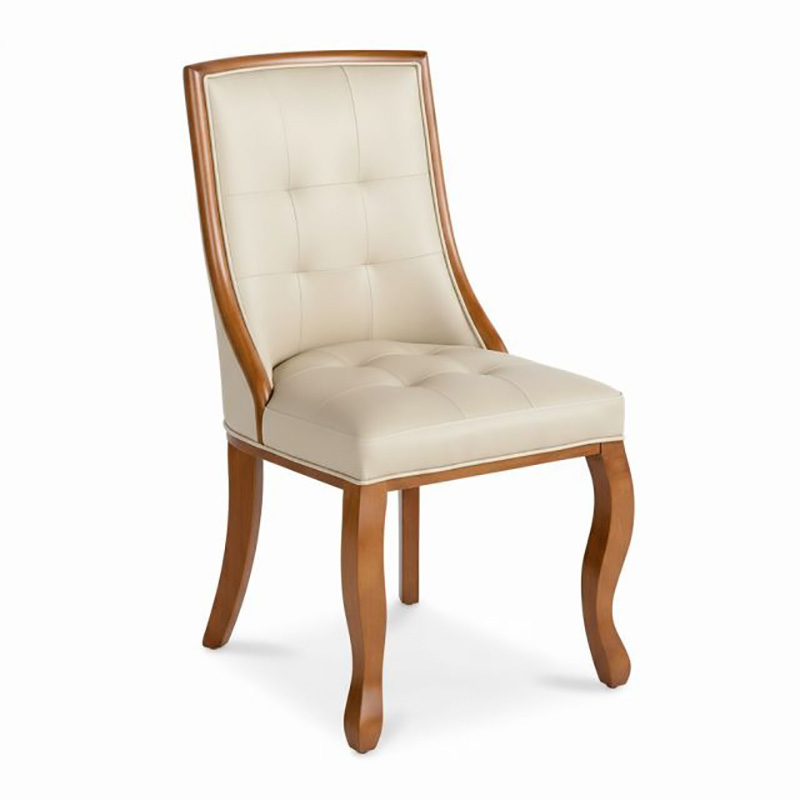 Ghế Lucky bọc da khung gỗ tự nhiên cho không gian nhà hàng, khách sạn GA132