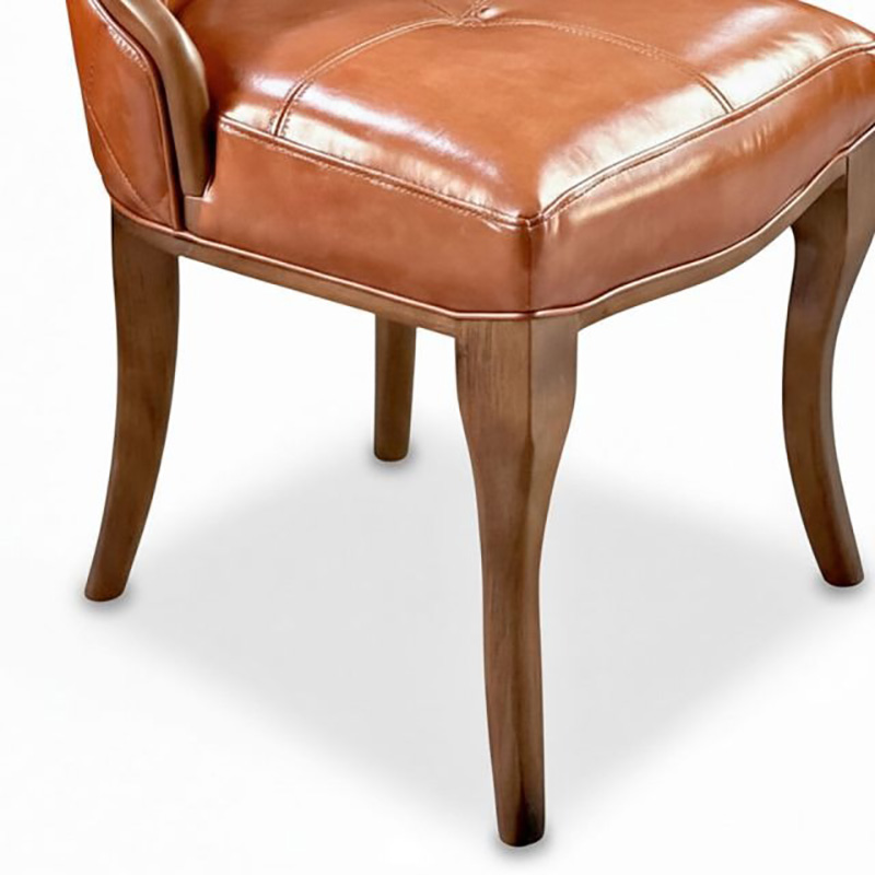 Ghế Sophia tân cổ điện bọc da cao cấp gỗ cao su GA136