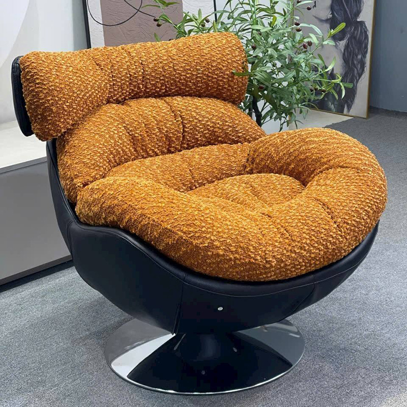 Ghế Arm Chair thư giãn chất liệu nỉ nhung hạt cao cấp phối da sang trọng GG312