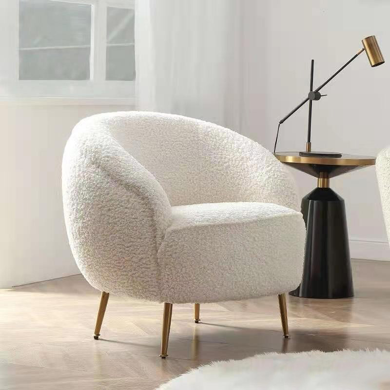 Ghế sofa đơn thư giãn bọc vải lông cừu sang trọng GG273