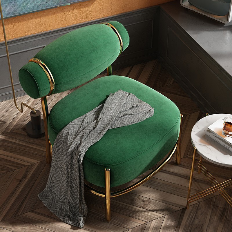 Ghế sofa đơn vải nhung điểm nhấn nội thất sang trọng GG311