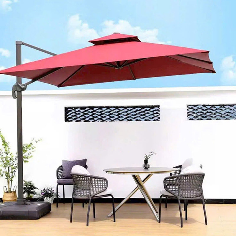 Ô dù lệch tâm khung hợp kim nhôm đế nhựa có bánh xe OD095