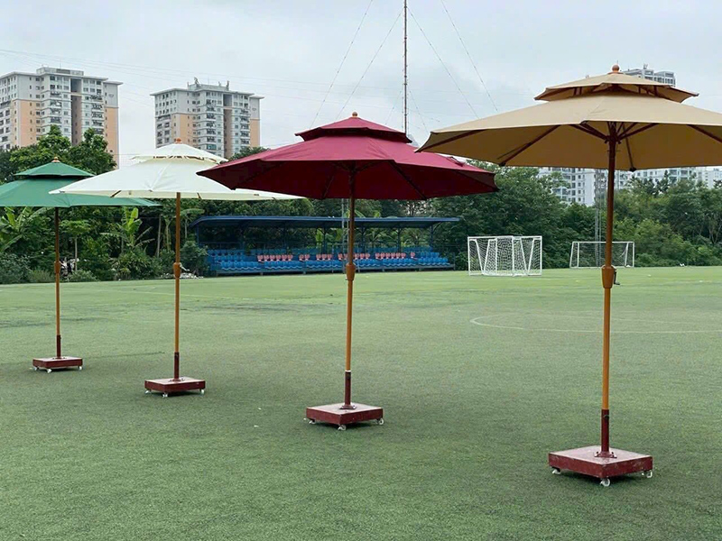  Ô dù tròn chính tâm khung hợp kim nhôm chân nhựa đổ nước có bánh xe di chuyển OD096