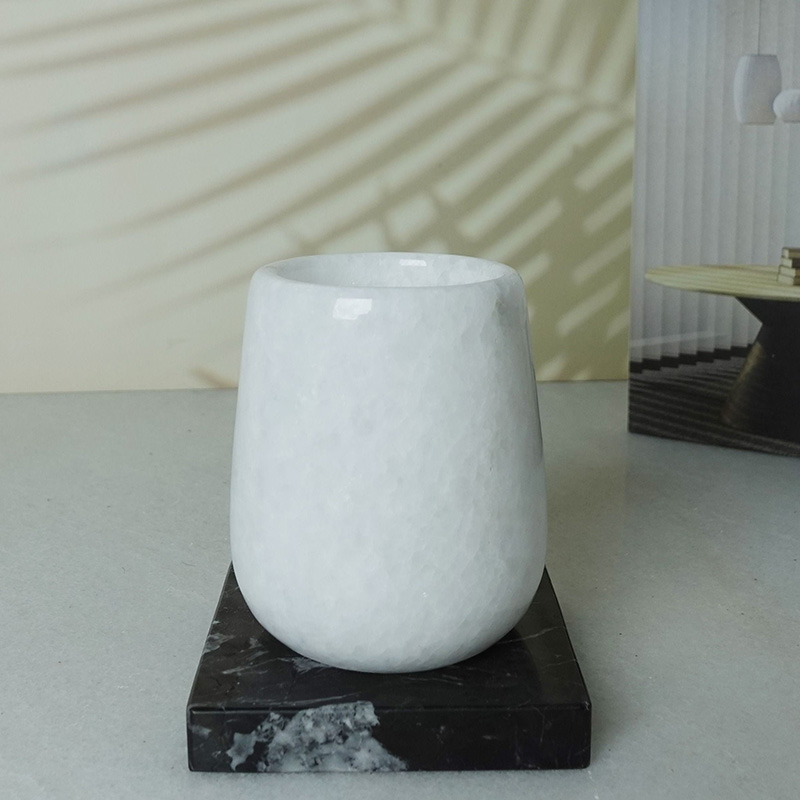 Cốc đựng bàn chải đánh răng đá marble cao cấp PT006