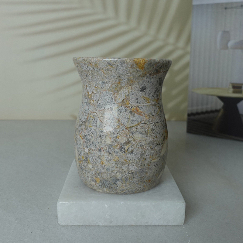 Cốc đựng bàn chải đánh răng đá marble tự nhiên PT005